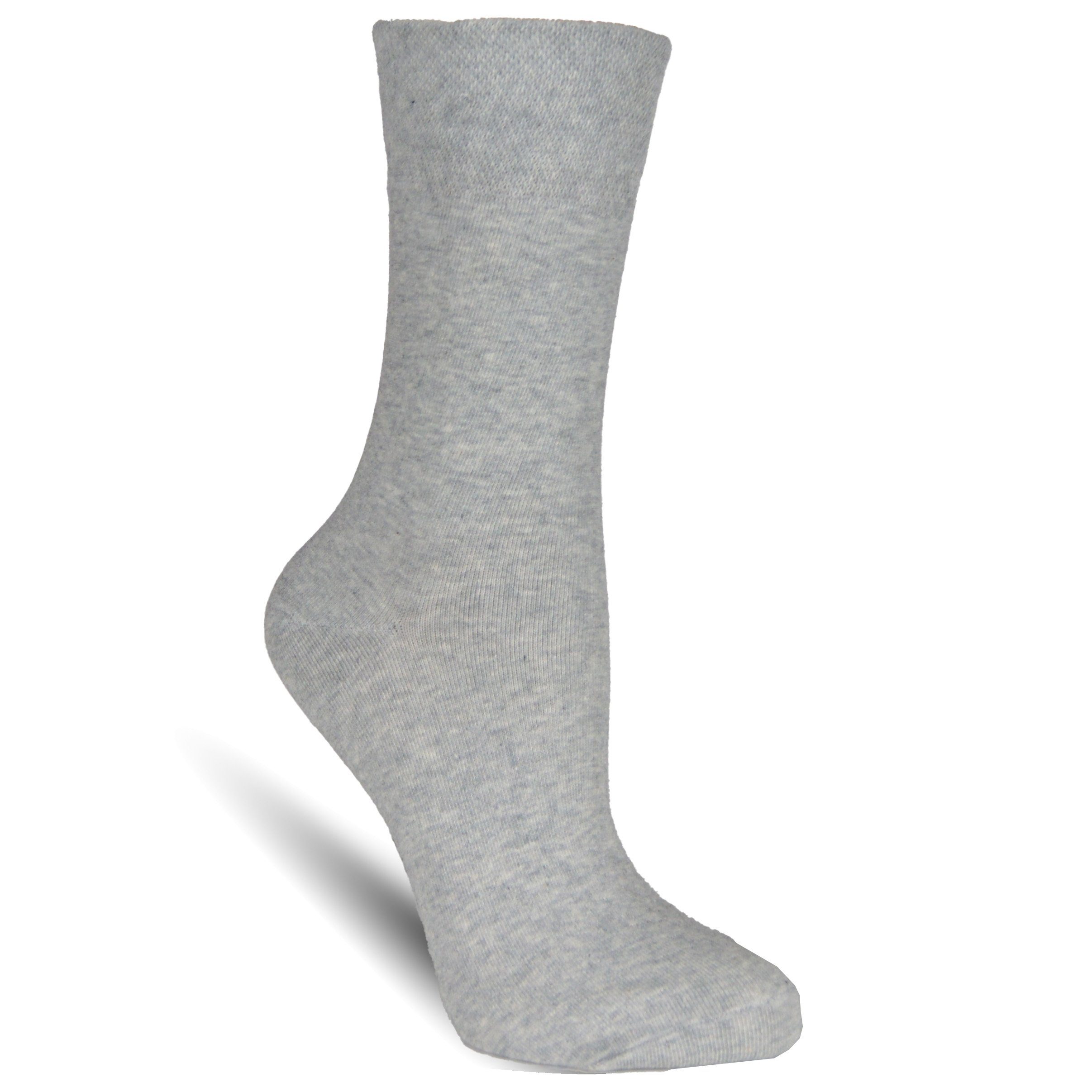 Socked Diabetikersocken Damensocken ohne Gummi (12-Paar) elastische Strümpfe Komfortbund, kein Einschneiden, ohne Naht