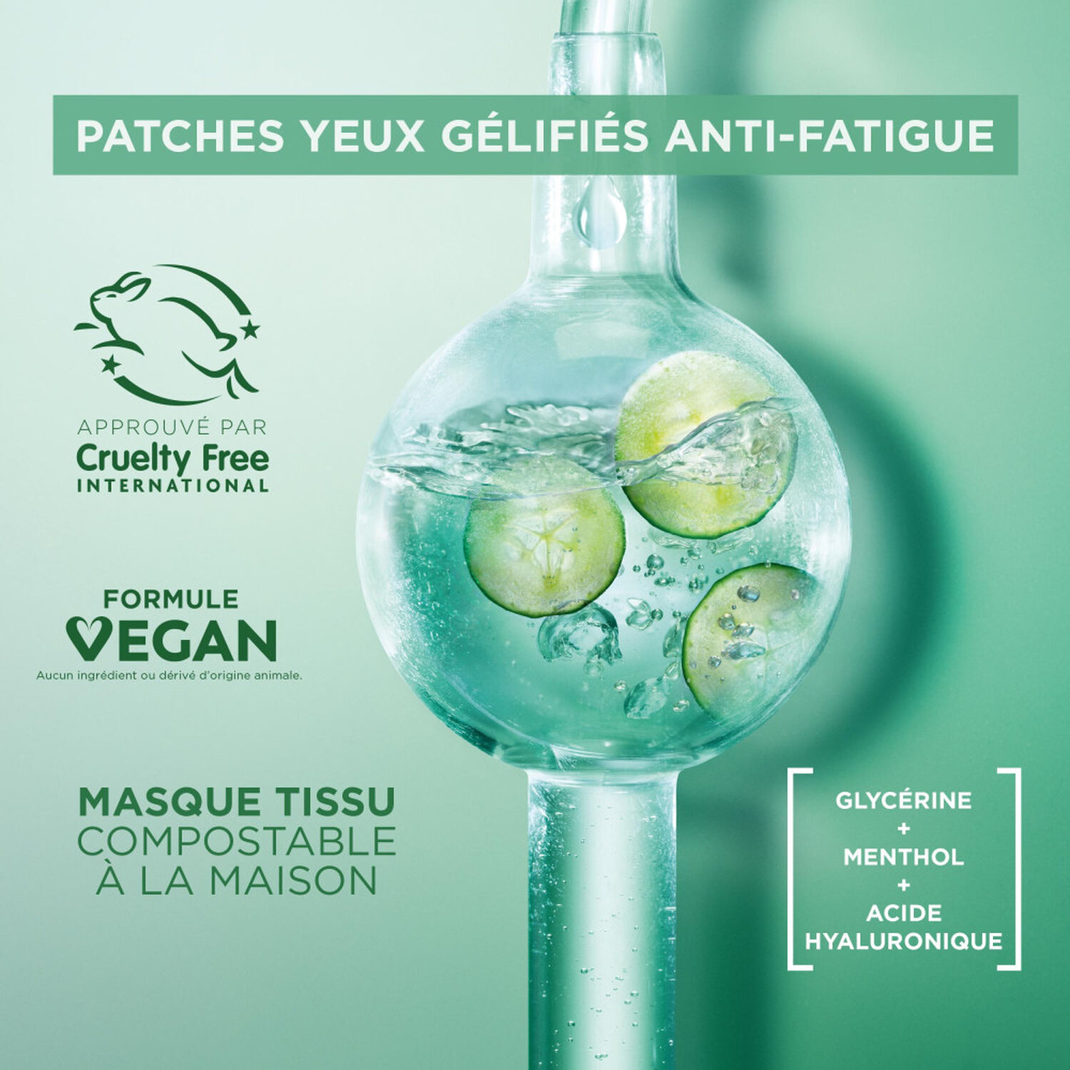 Garnier SkinActive Masque tissu gélifié Hyaluron Cryo Jelly