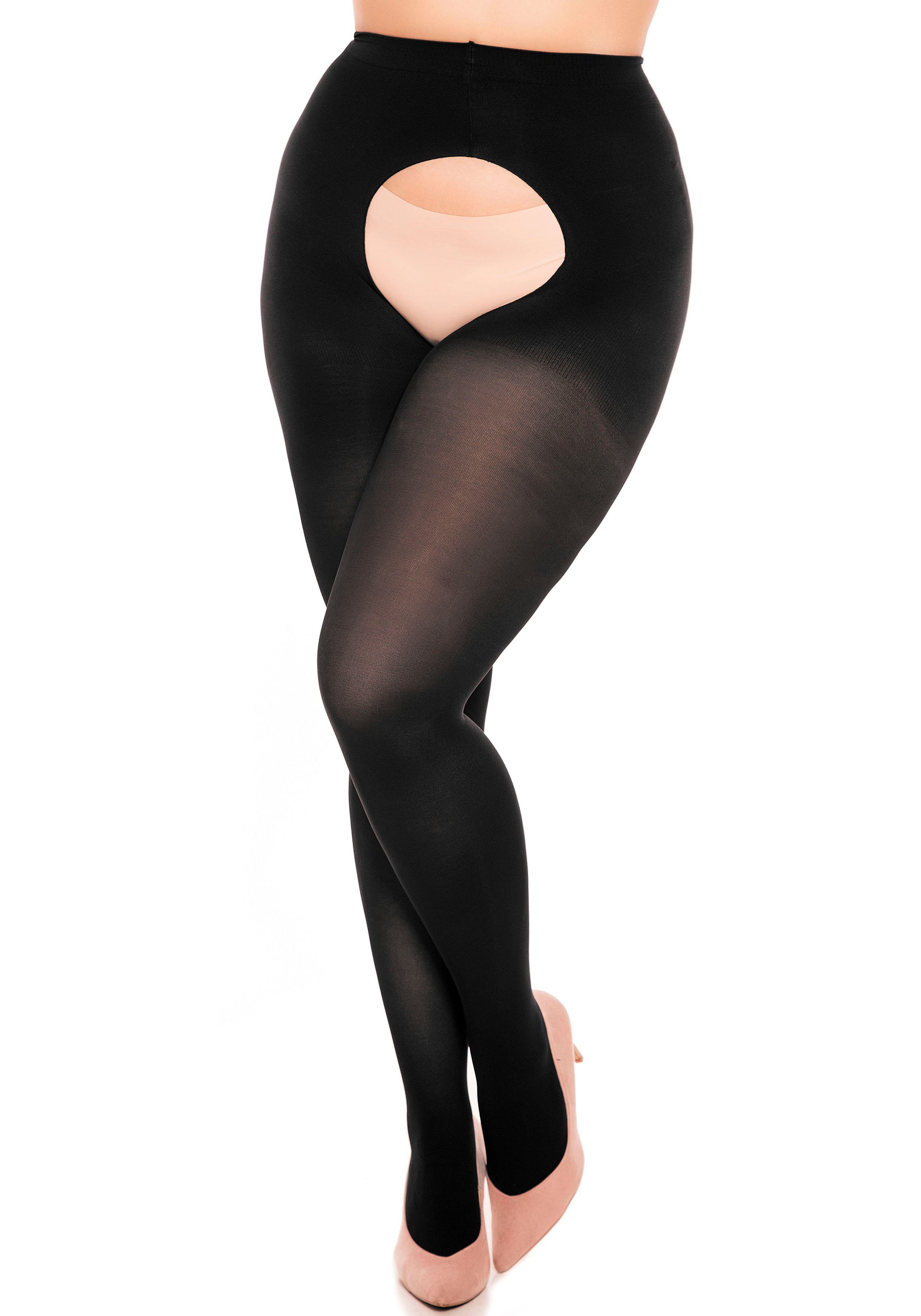 GLAMORY Ouvert Strumpfhose Ouvert 60 60 DEN (1 St) Blickdicht, elastische Microfaser, bis Gr. 62