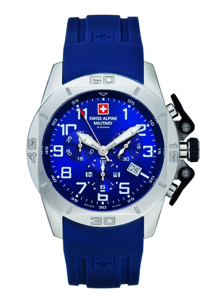 Swiss Alpine Military by Grovana Schweizer Uhr 7063 in blau günstig kaufen onesize