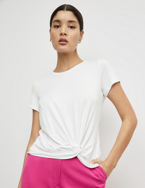 T-Shirt mit Raff-Detail