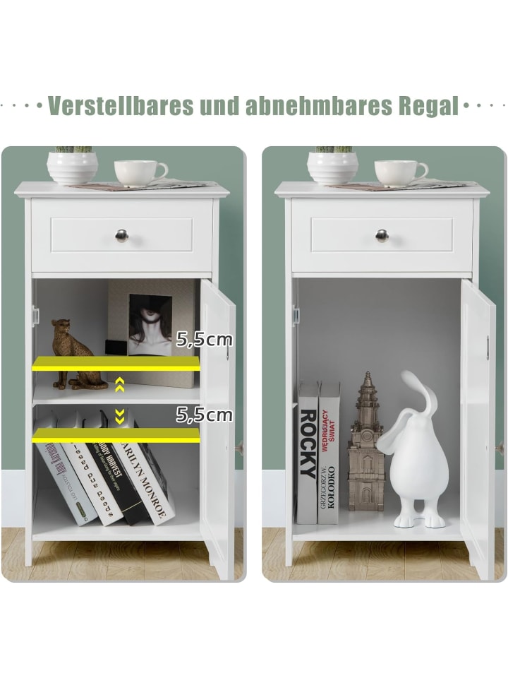 COSTWAY Badezimmerschrank in Weiß günstig kaufen 43 cm