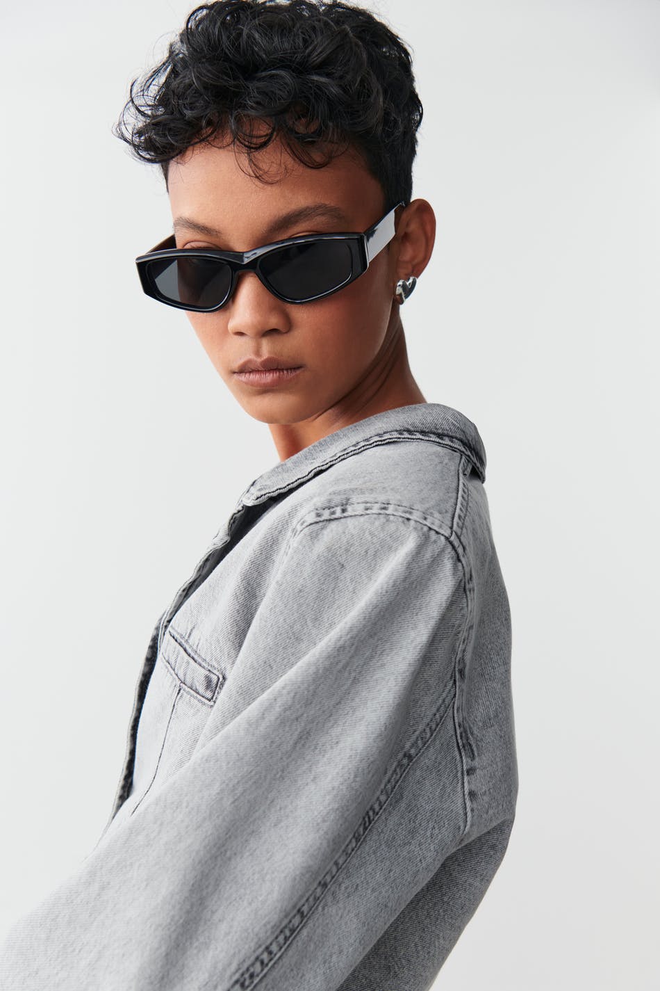 Rectangular cateye sunglasses