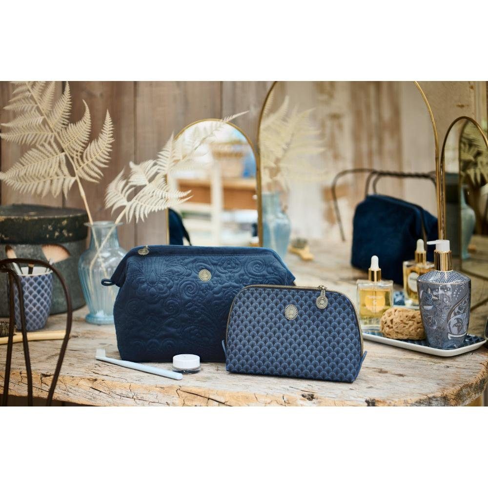 PiP Studio Reisebehälter Kosmetiktasche Pouch Flach Kyoto Festival Denim Blau (M)