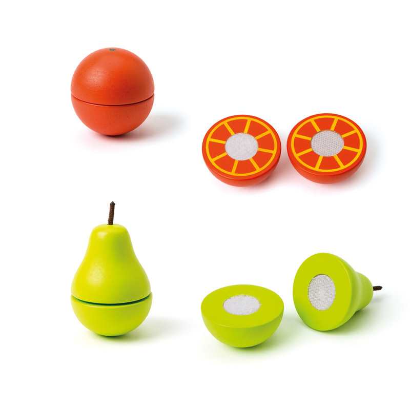 Set de 6 fruits en bois à découper Oxybul