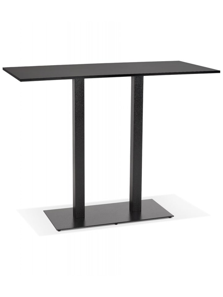 KADIMA DESIGN Hochtisch Schwarzes Holz Metall | Bartisch für Esszimmer Küche günstig kaufen onesize