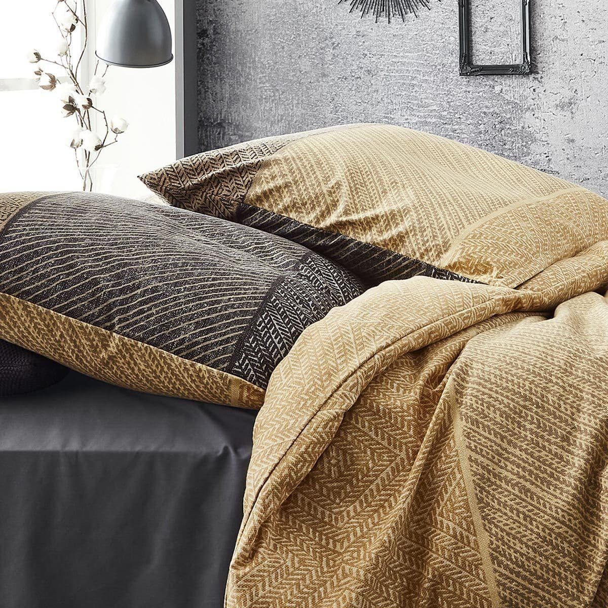 Bettwäsche Bettwäsche Irisette Biber Koala 8430-40 Honig Anthrazit Gold 135x200, Irisette, 2 teilig