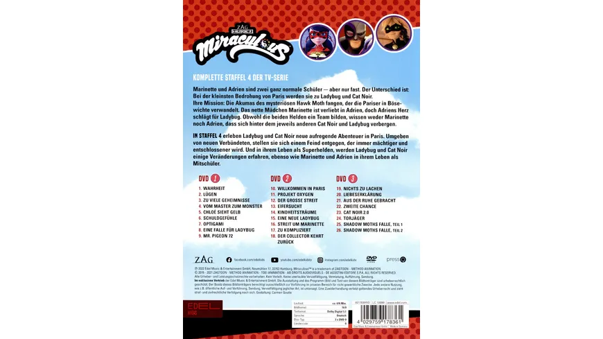 Miraculous - Staffelbox 4  [3 DVDs]