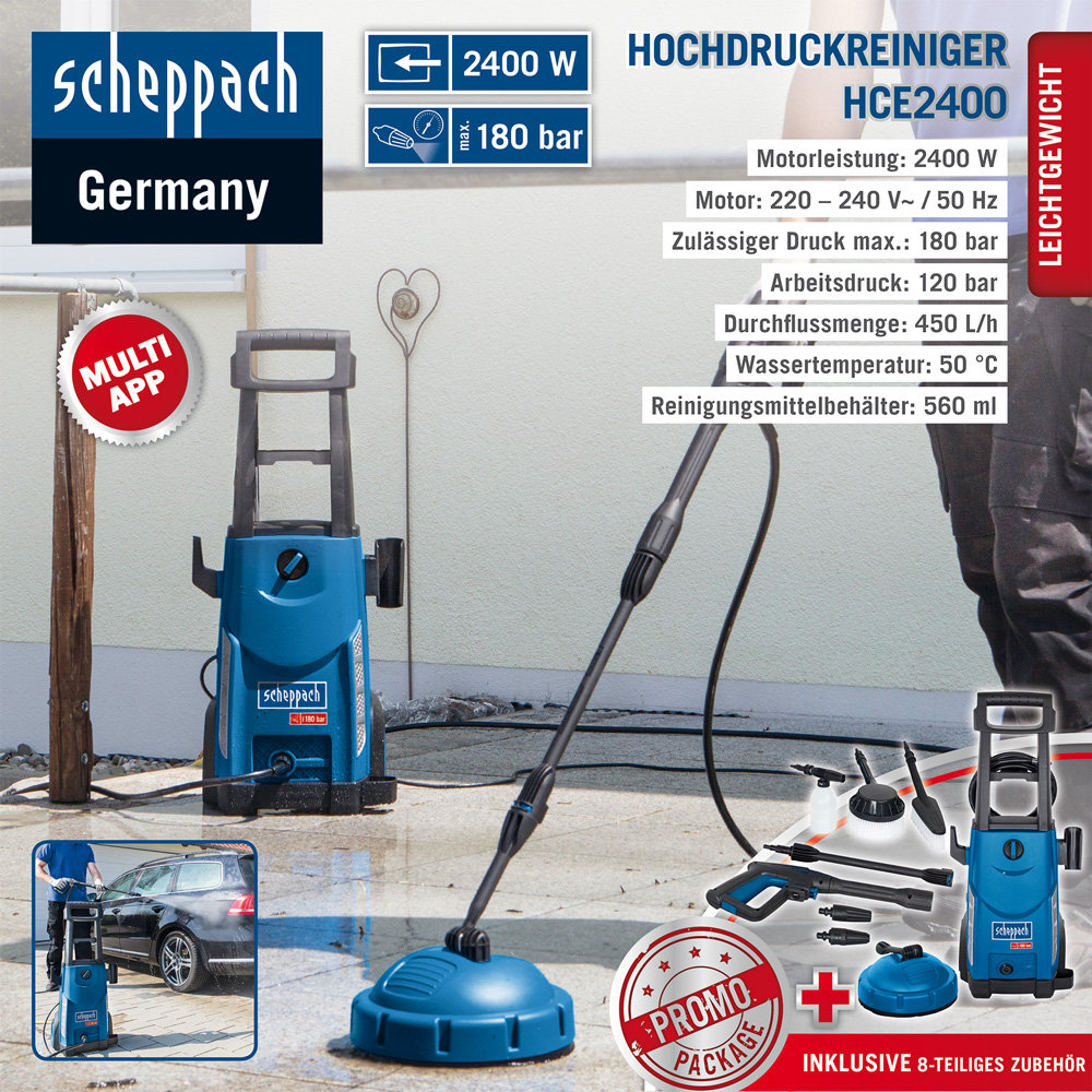 Scheppach Elektro-Hochdruckreiniger HCE2400