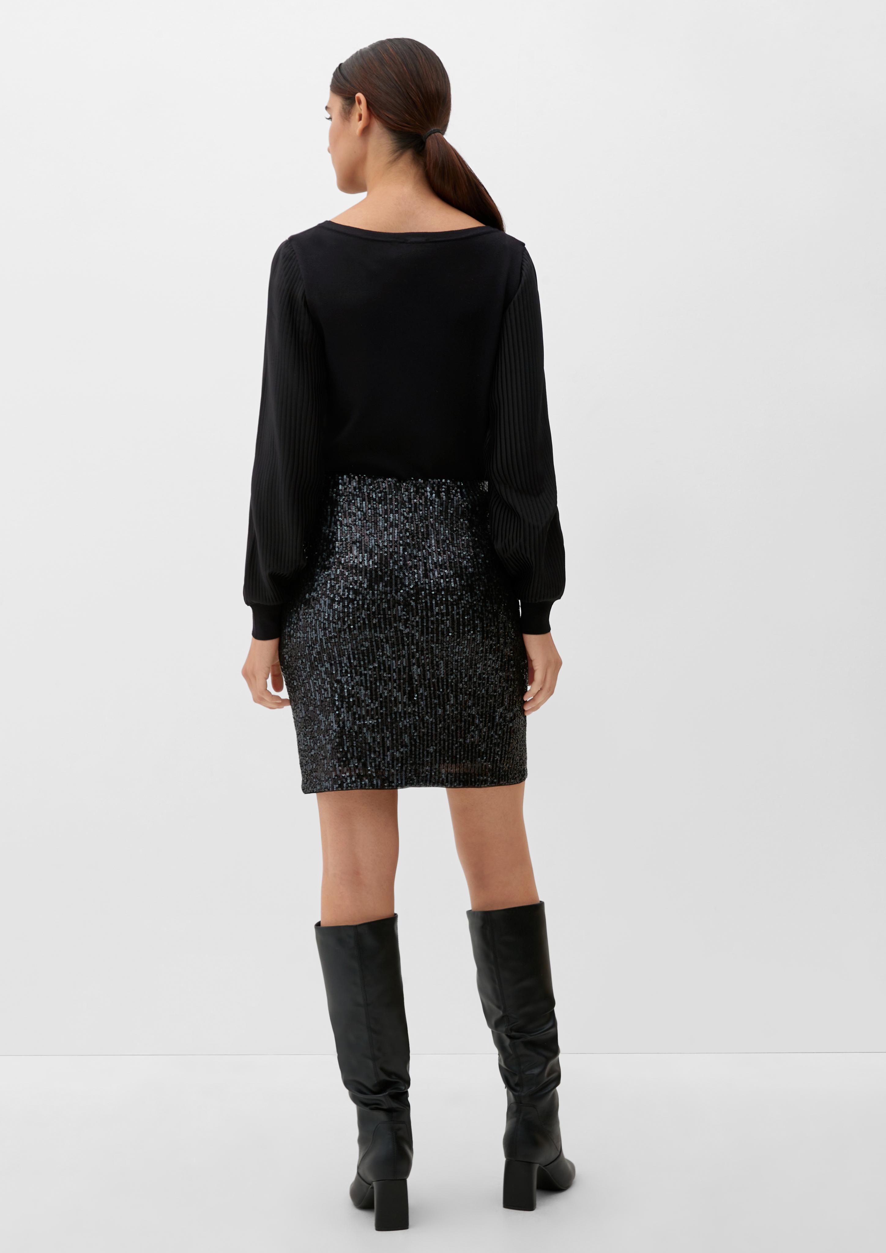 Strickpullover mit Plissée-Ärmeln  2124084-9999