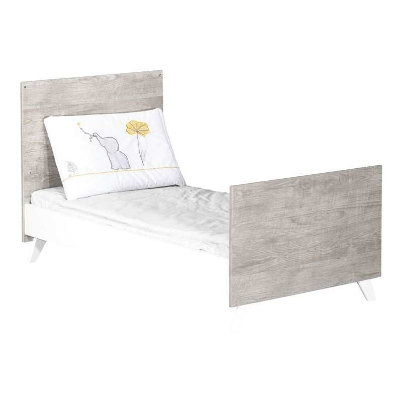 Lit bébé évolutif 140x70 Little big bed Scandi gris