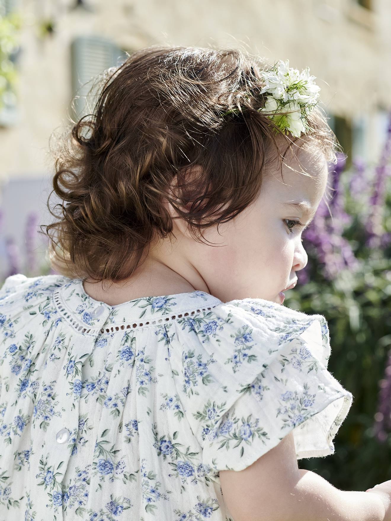 Vertbaudet Festliches Mädchen Baby Kleid - wollweiß