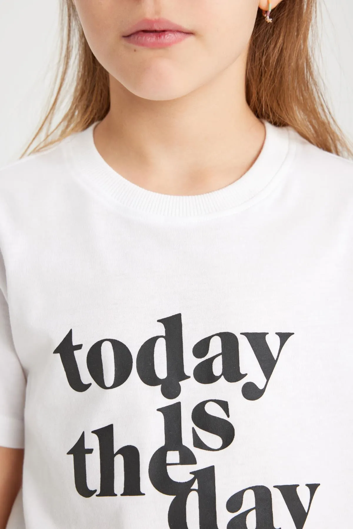 DeFacto  Bedrucktes Kurzarm-T-Shirt für Mädchen B5123A824SM