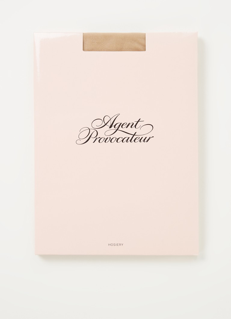 Agent Provocateur Amber halterlose Strümpfe aus 15 Denier Champagner