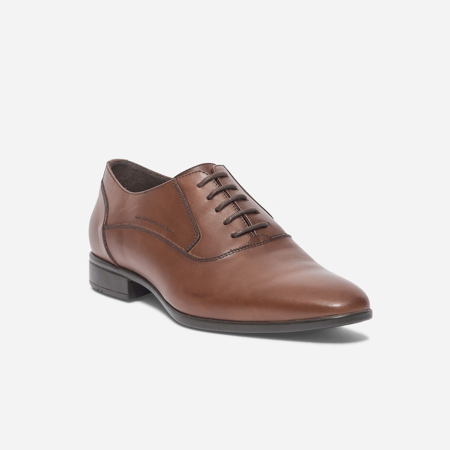 Richelieu cognac en cuir