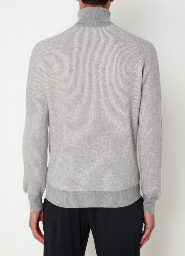 Boggi Milano Fine-knit sweater in virgin wool with turtleneck