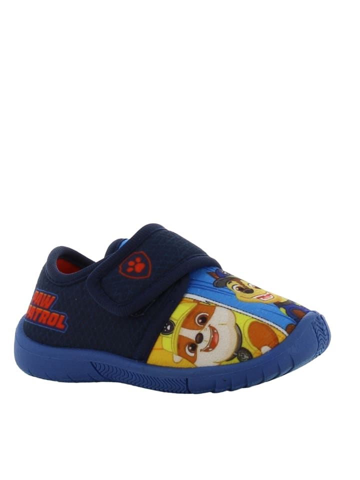 Paw Patrol Hausschuhe mit Chase, Marshall und Rubble Motiv, in Blau, mit Klettverschluss günstig kaufen