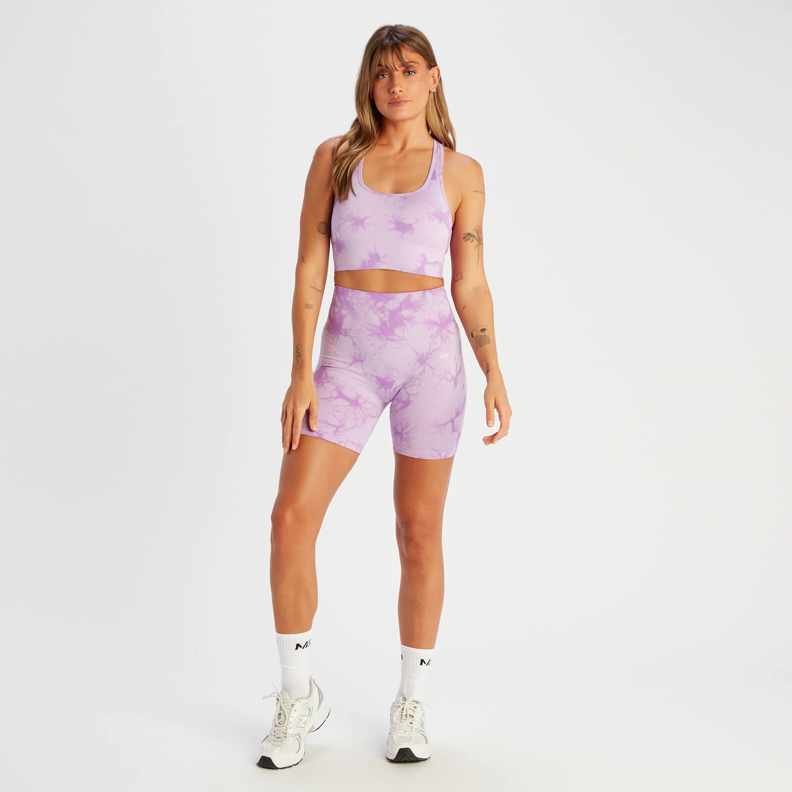 Brassière de sport sans coutures MP Shape pour femmes – Tie-dye violet