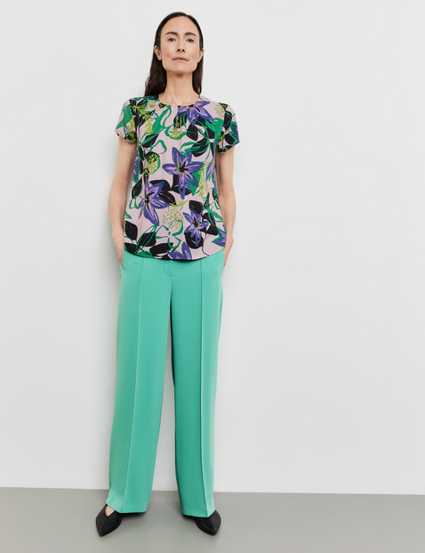 Blusenshirt mit floralem Dessin