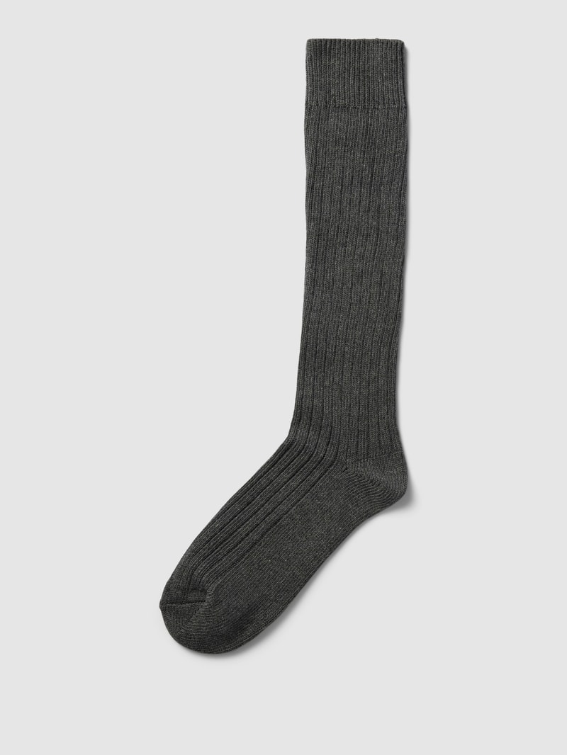 Socken mit Label-Detail Modell 'HANNA' in graphit