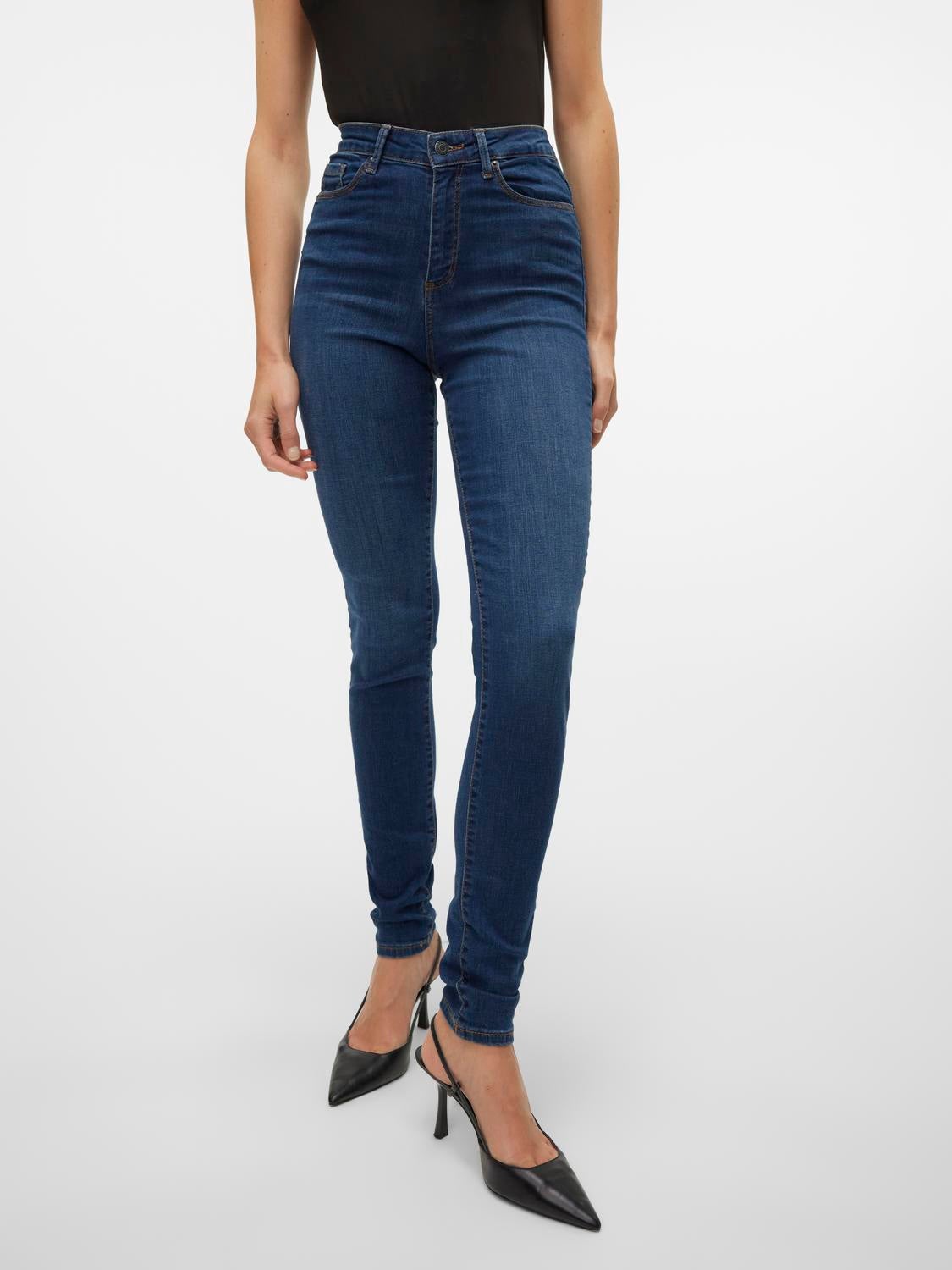VMSOPHIA Hohe Taille Skinny Fit Jeans
