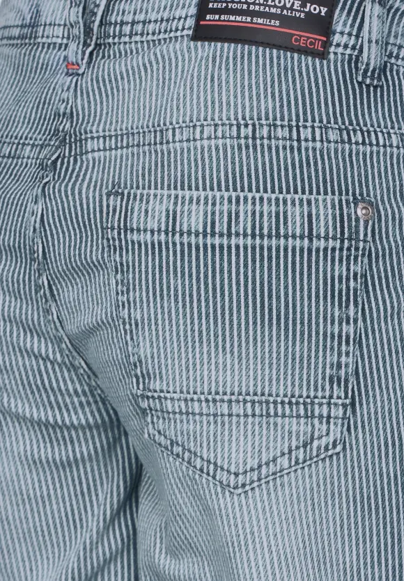 CECIL Gestreifte Loose Fit Shorts