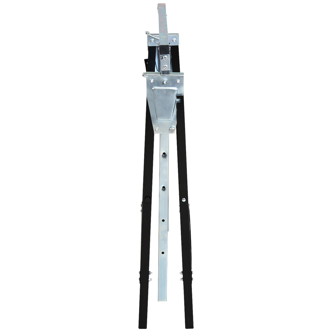 DURHAND Sägebock, Arbeitsbock, Hohenverstellbar, Faltbar, Metall, Schwarz, 68 x 56 x 80-130 cm, Belastbarkeit 200kg