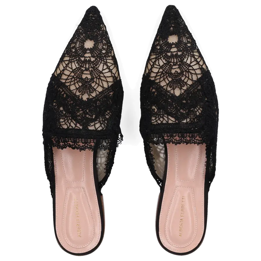 Alberta Ferretti - Slipper 11271 Baumwolle - schwarz