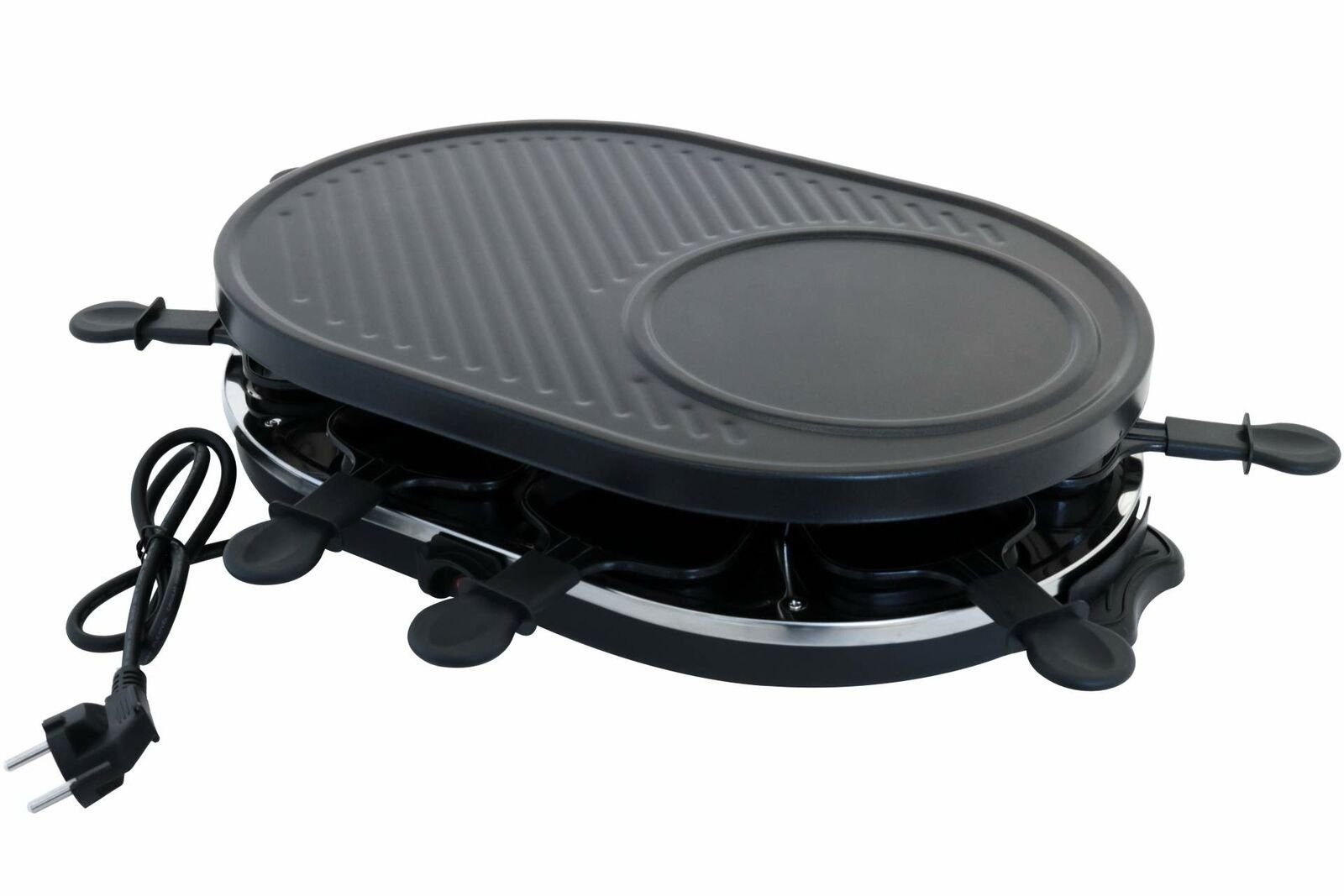 DESKI Raclette Raclette Grill Partygrill für 8 Personen Tischgrill 1200 Watt