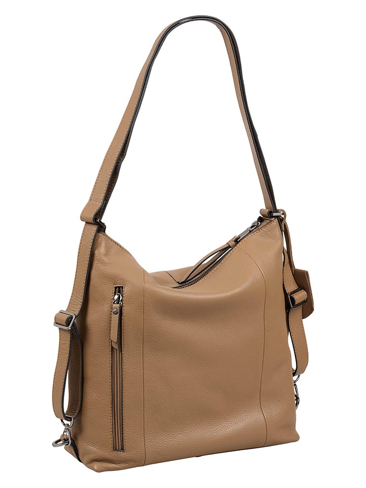 Burkely Leder-Schultertasche in Hellbraun - (B)40 x (H)28 x (T)10 cm günstig kaufen onesize