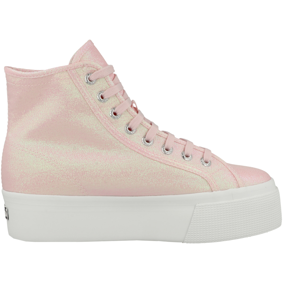 Superga 2708 Hi Top Lame Sneaker mid rosa