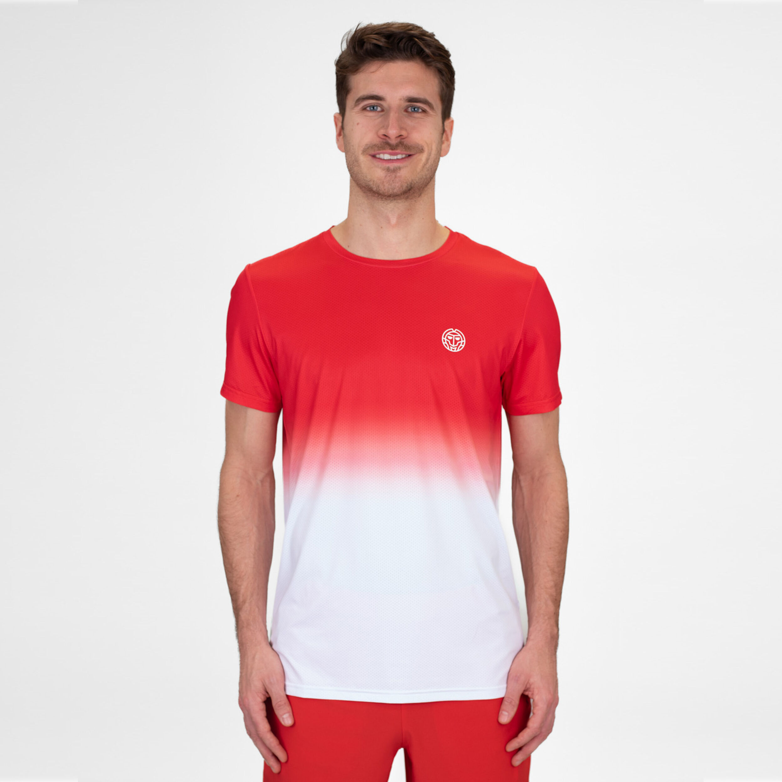 Crew Gradiant T-Shirt Herren - Rot, Weiß