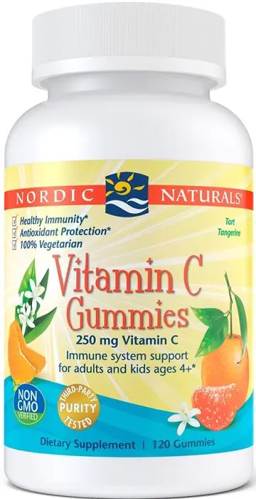Nordic Naturals Ζελεδάκια Βιταμίνης C, 250 mg Ζελεδάκια Βιταμίνης C, Γεύση Μανταρινιού