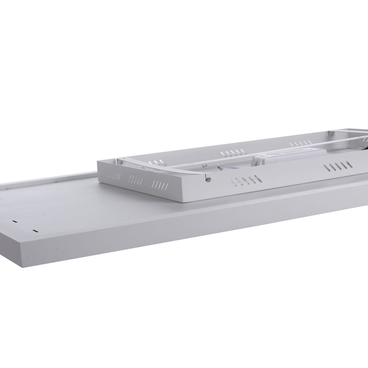 JUST LIGHT JUST LIGHT.  LED Deckenpanel mit IR-Heizung 800W, 1xLED-Board/54W/2700-5000K, FB, dimmbar, Weiss