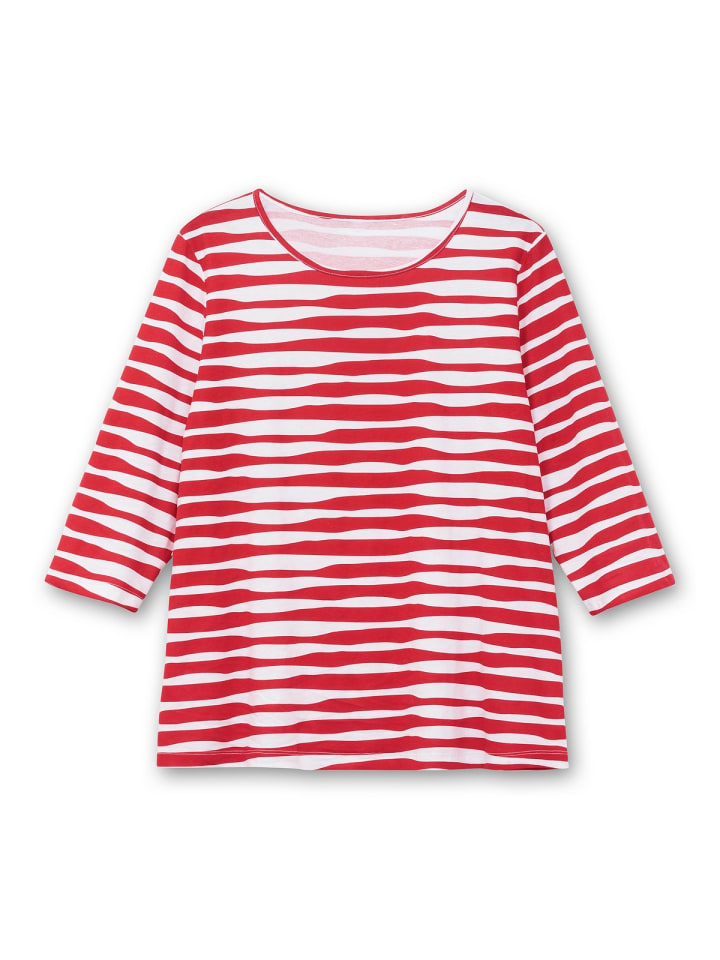 sheego Shirt in rot gestreift günstig kaufen