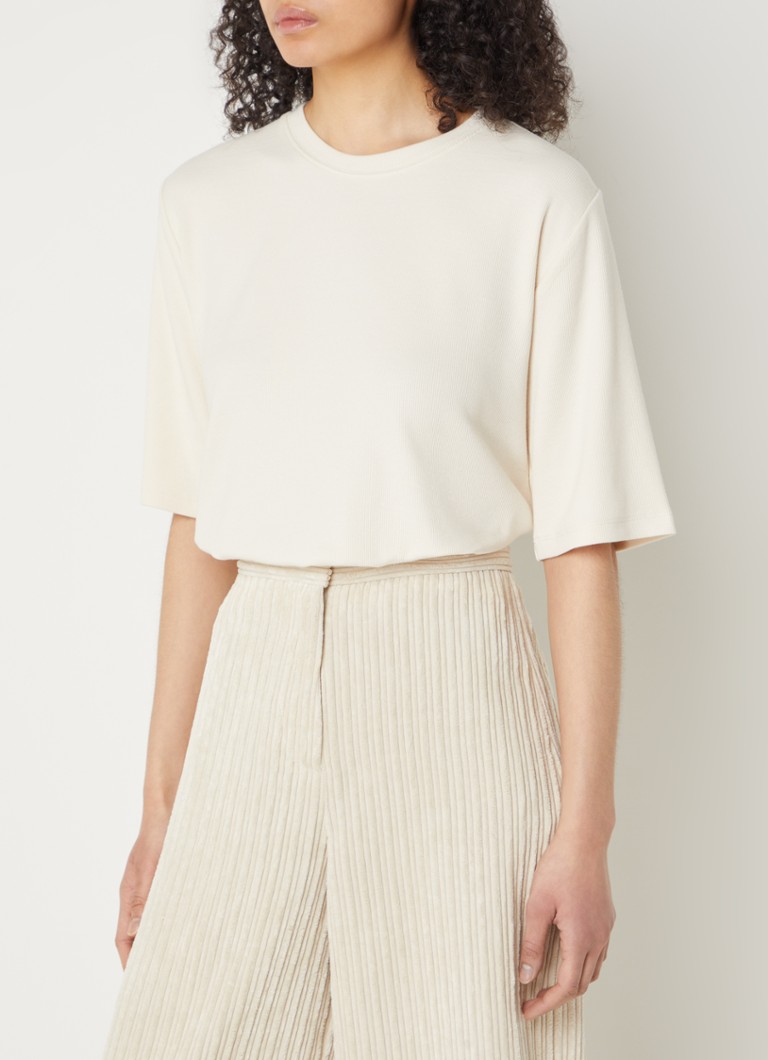 Sessùn Serge T-shirt with ribbed texture