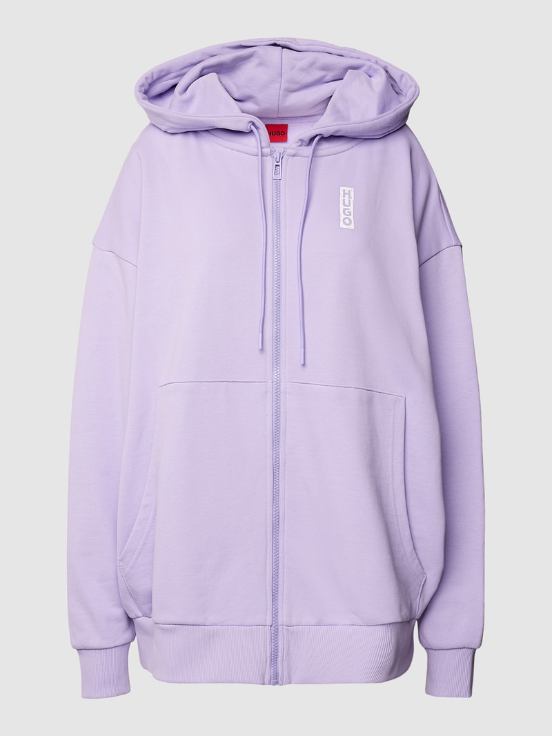 Sweatjacke mit Kapuze Modell 'DAKATA' in flieder