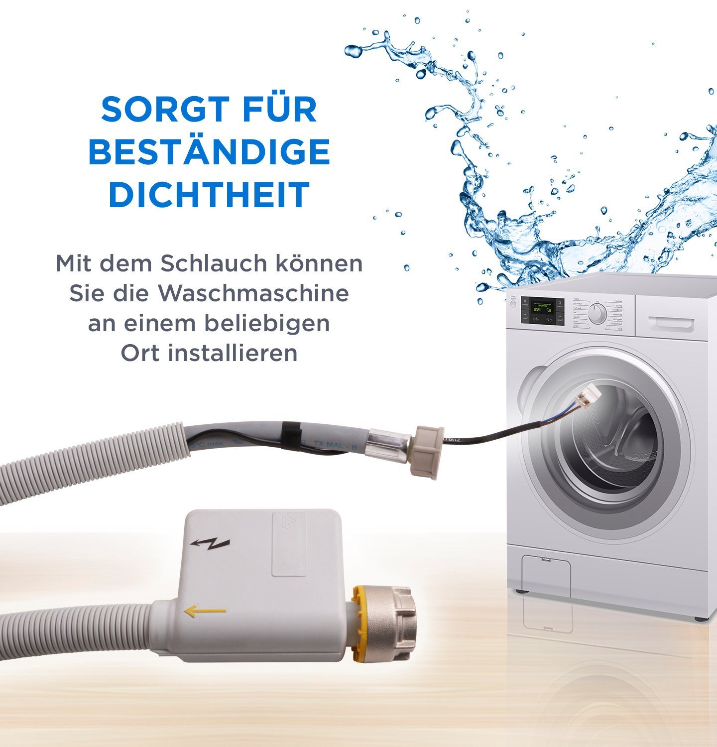 VIOKS Zulaufschlauch Aquastopschlauch Ersatz für Miele 4622714, 2,2 m für Waschmaschine Waschtrockner