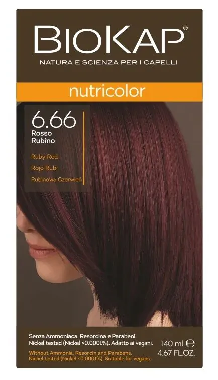 Biokap Nutricolor farba za kosu, 6.66 rubin crvena