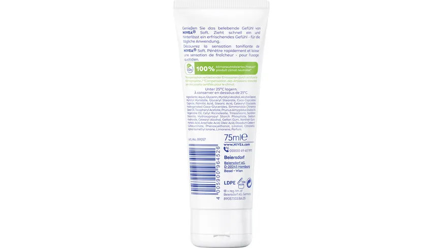 NIVEA soft Creme Erfrischende Feuchtigkeitscreme 75 ml