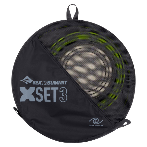 X-SET: 3-PCE   (X-MUG,X BOWL, X PLATE &  STORAGE POUCH) - Campinggeschirr