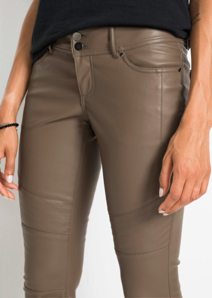 Lederimitat-Bikerhose
