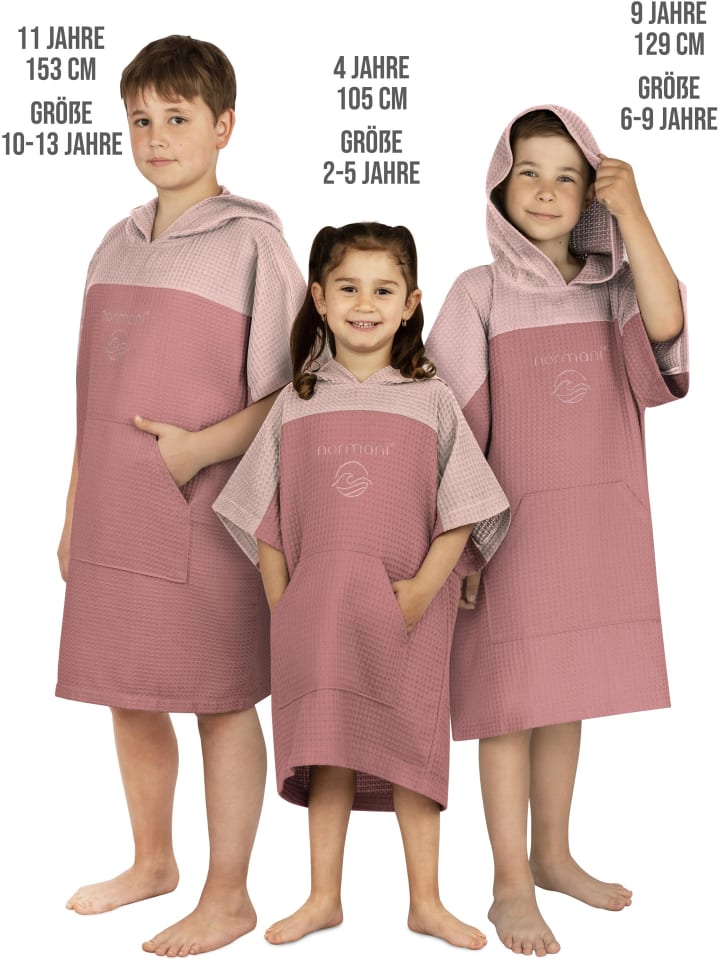 normani Kinder Badeponcho Baku in Rosa günstig kaufen
