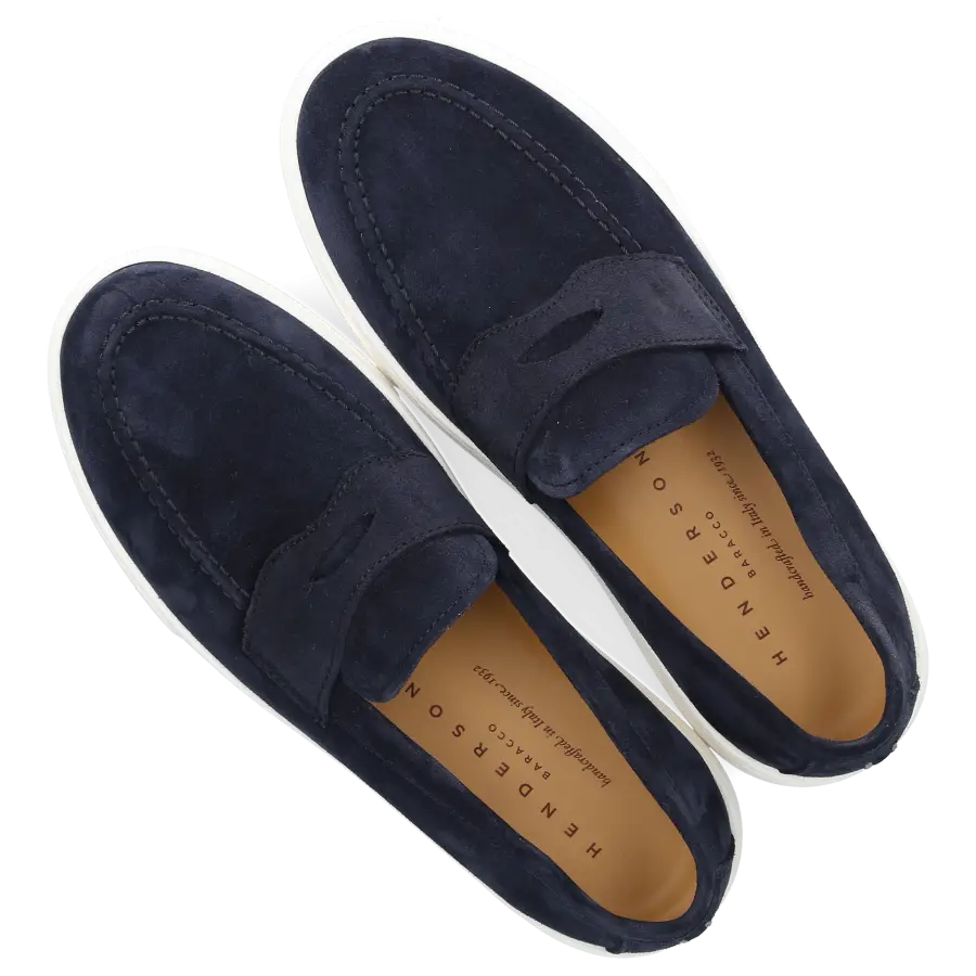 Henderson - Loafer ALBINO Veloursleder - blau