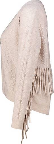 Princess Goes Hollywood Damen Strickjacke CARDIGAN mit Fransen aus Wolle mit Kaschmir
