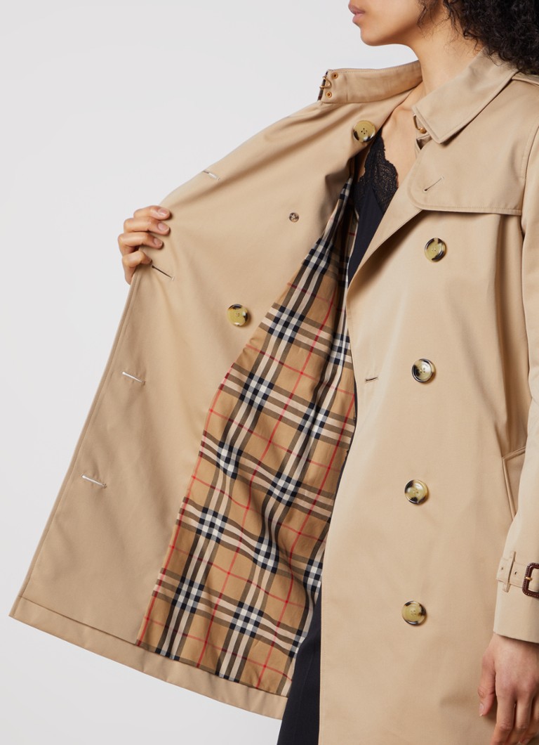 Trench doppiopetto Burberry Kensington con cintura