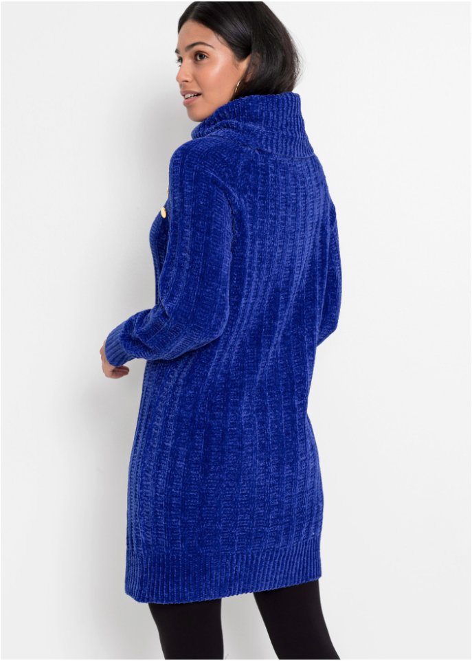 Long-Pullover mit Knöpfen
