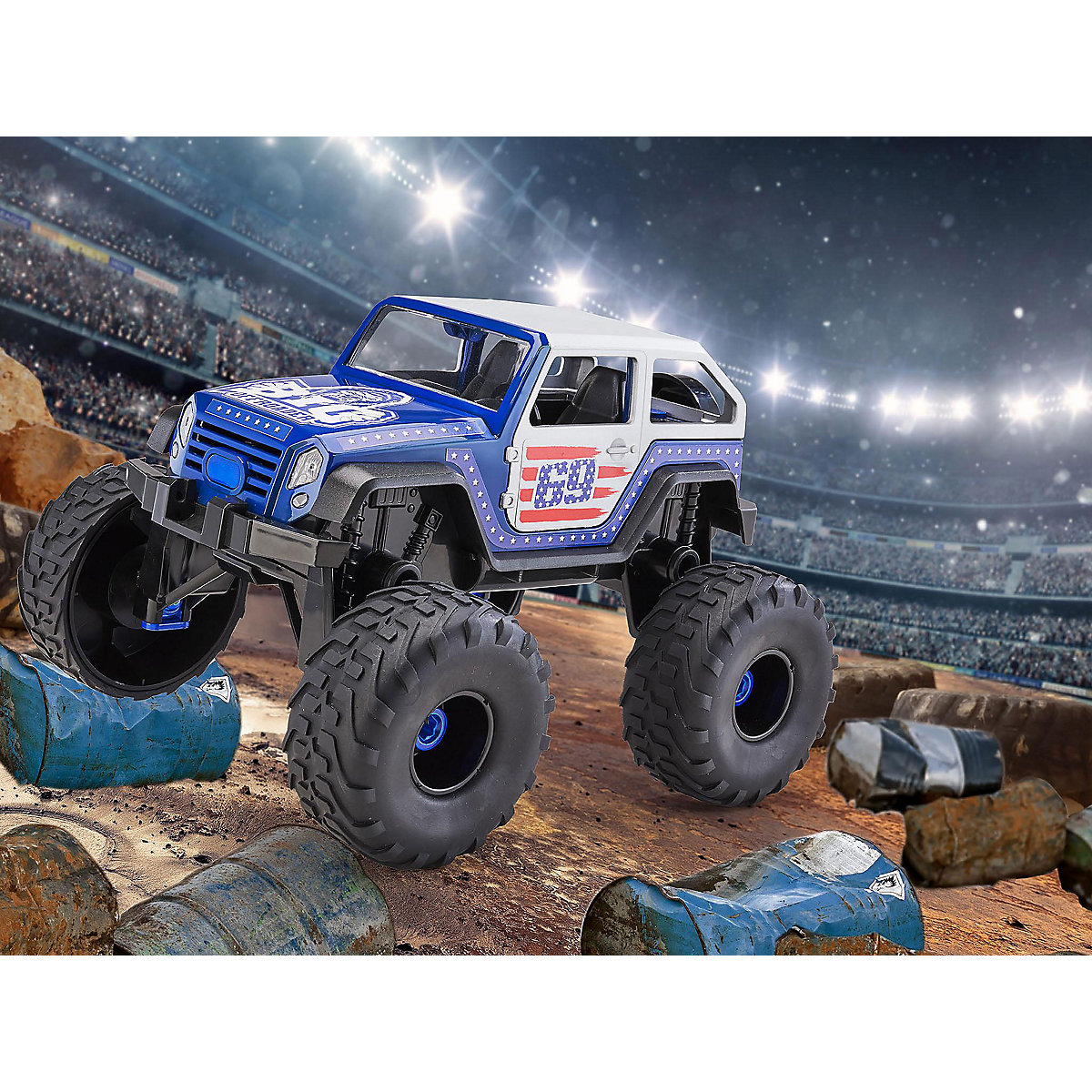 Monster Truck, Revell First Construction, Bausatz für Kinder ab 4 im Maßstab 1:20, 45 Teile, 21,5 cm