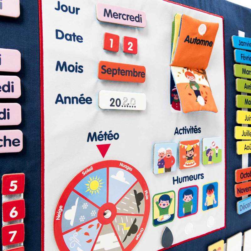 Calendrier en tissu Oxybul