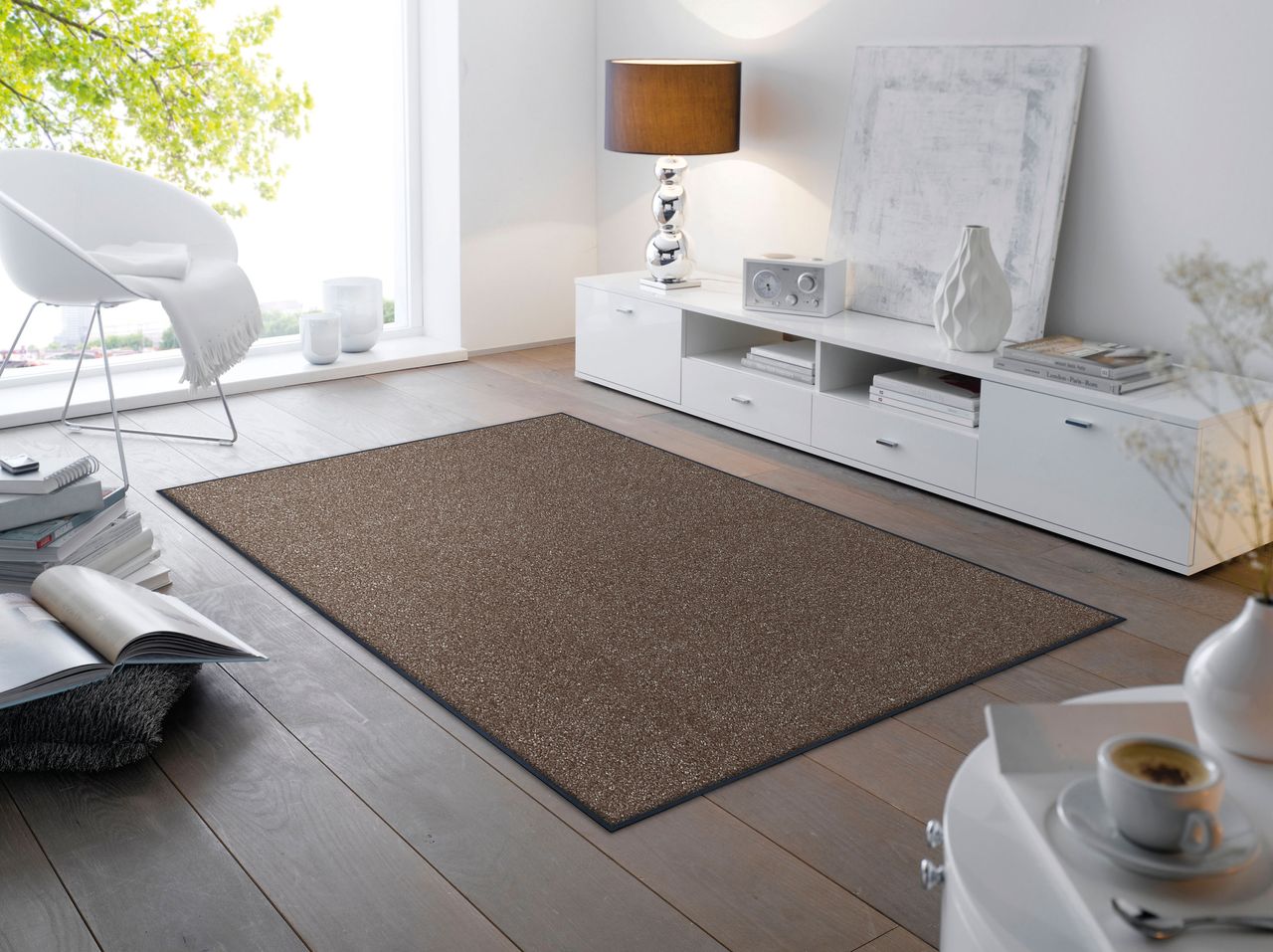 Fuma Rutschfeste Fußmatte TC_Brown 180 x 120 cm
